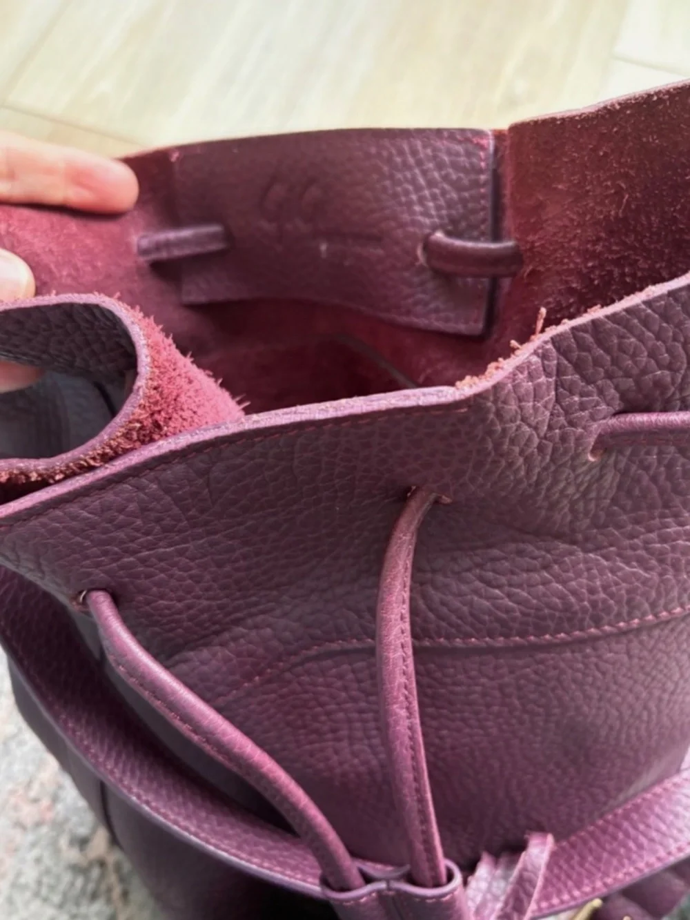 Purple Maroon GG New York Crossbody